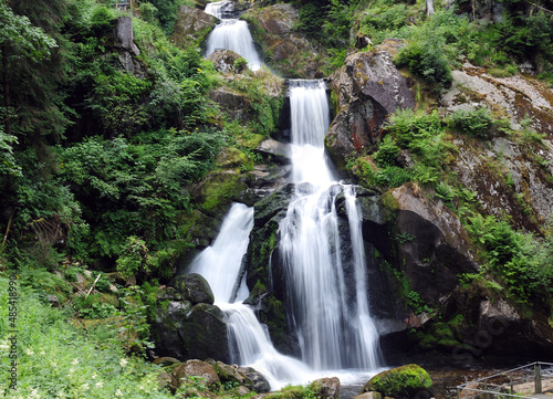 Long Exposure Of The Triberg Falls In Black Forest Germany On A Beautiful Summer Day
