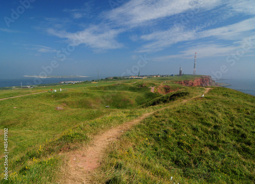 View From The Northern Tip Of Helgoland Germany On A Beautiful Sunny Summer Day With A Clear Blue Sky And A Few Clouds