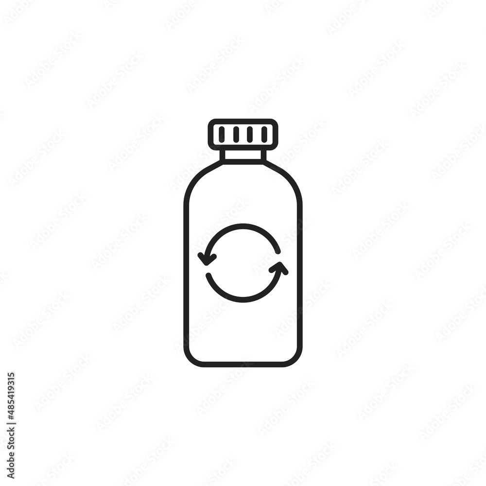 Recycle waste with plastic bottle icon. Save environment. High quality black vector illustration. Recycle waste with plastic bottle icon. Save environment. High quality black vector illustration.