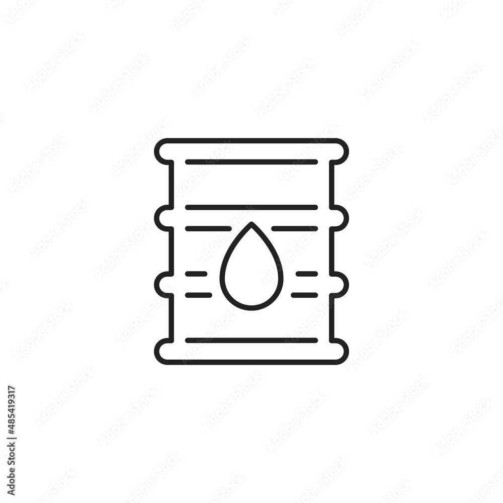 Oil barrel line icon. High quality black vector illustration. Oil barrel line icon. High quality black vector illustration.