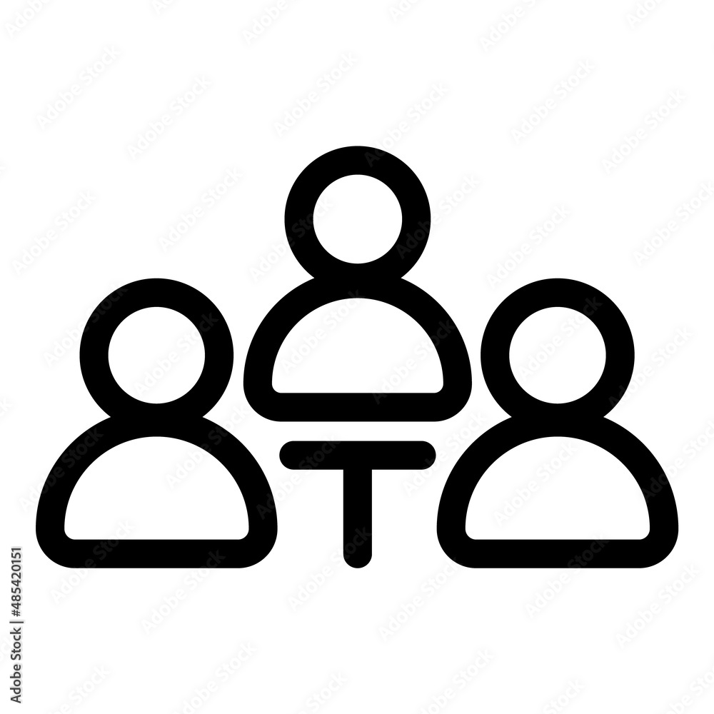 Business Meeting Flat Icon Isolated On White Background
