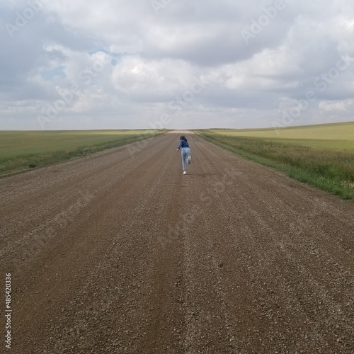 Road in The prairies  