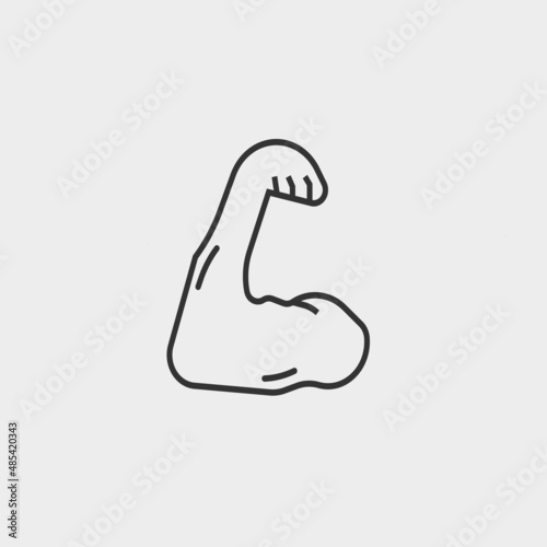 Strong arm vector icon illustration sign 