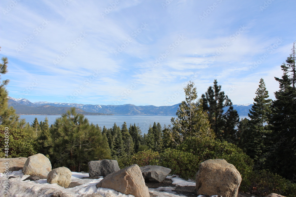 Lake Tahoe Scenery with Evergreens Lake Tahoe Scenery with Evergreens