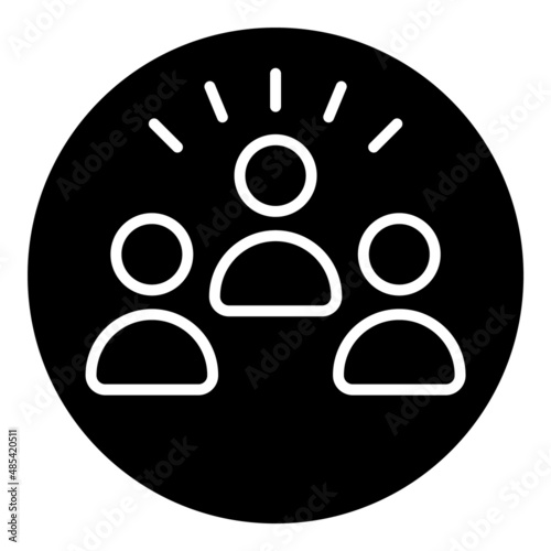 Teamleader Flat Icon Isolated On White Background