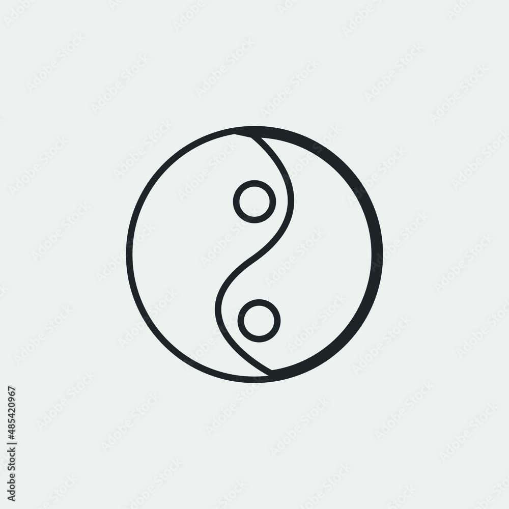 Yin yang vector icon illustration sign Yin yang vector icon illustration sign