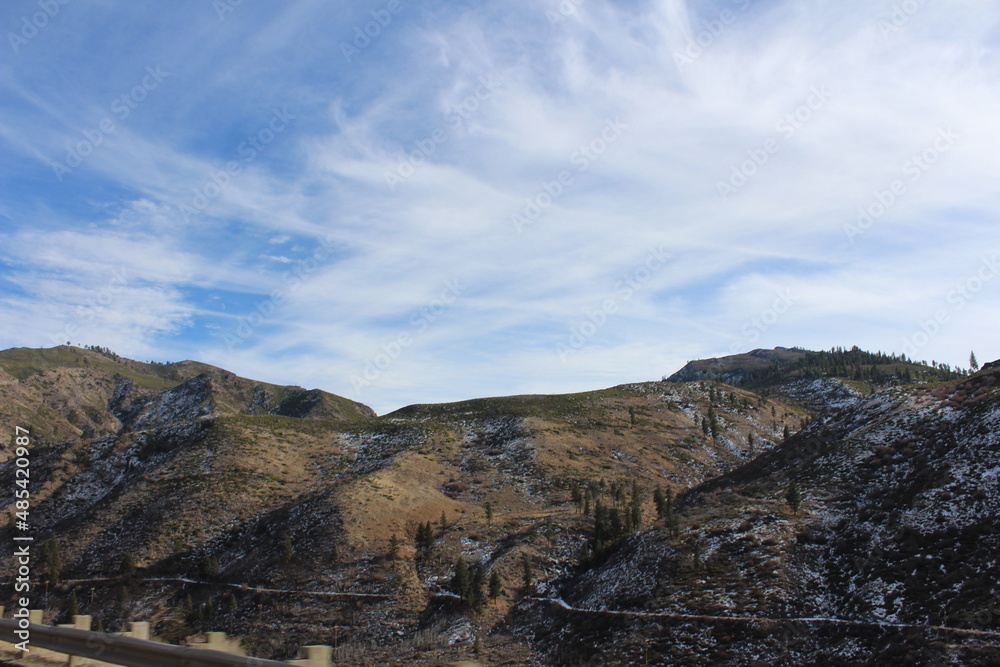 Mountains and sky in California