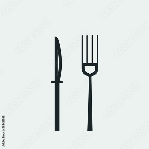 Folk knife vector icon illustration sign 
