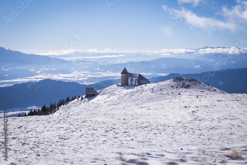 Idyllic winter landscape in the Seckauer Alpen in Austria photo