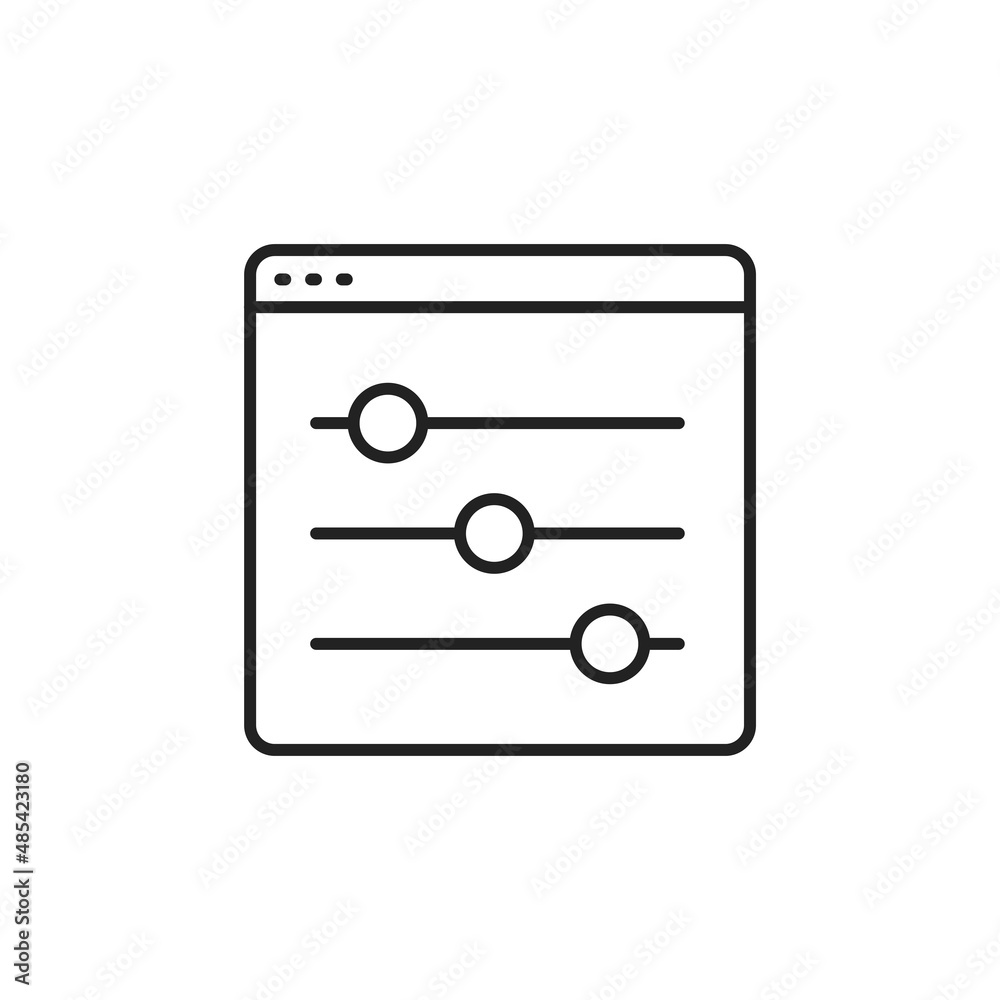 Web configuration icon. High quality black vector illustration. Web configuration icon. High quality black vector illustration.