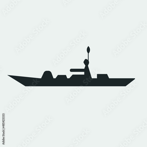 Warship vector icon illustration sign 