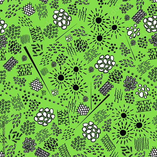 Seamless pattern with microscopic world 

