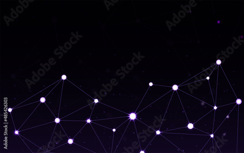 Very peri vector abstract background. Plexus line modern polygon structure. Global cybernetic banner with light