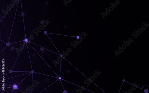 Very peri plexus line technology concept design. Abstract geometric pattern with particle connection. Light on nodes and points vector