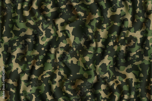 Abstract army green brown camo texture dark military camouflage seamless pattern print