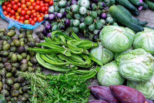Vegetables in the food market