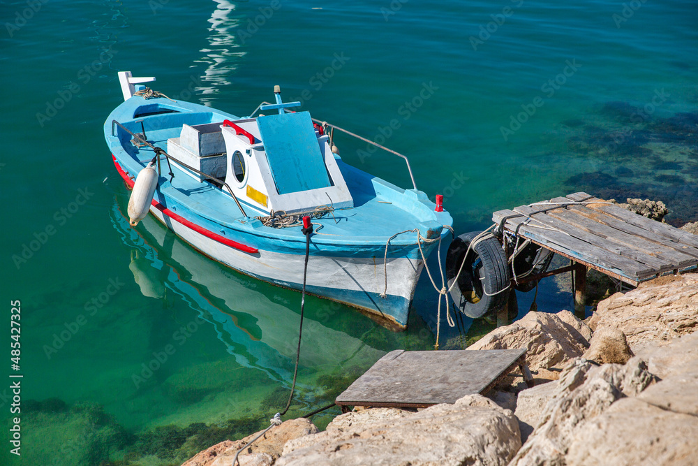Fishing boat in seaport of Ayia Napa, Cyprus.