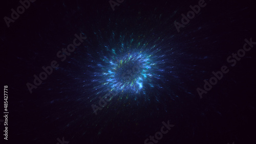 3D rendering abstract colorful fractal light background