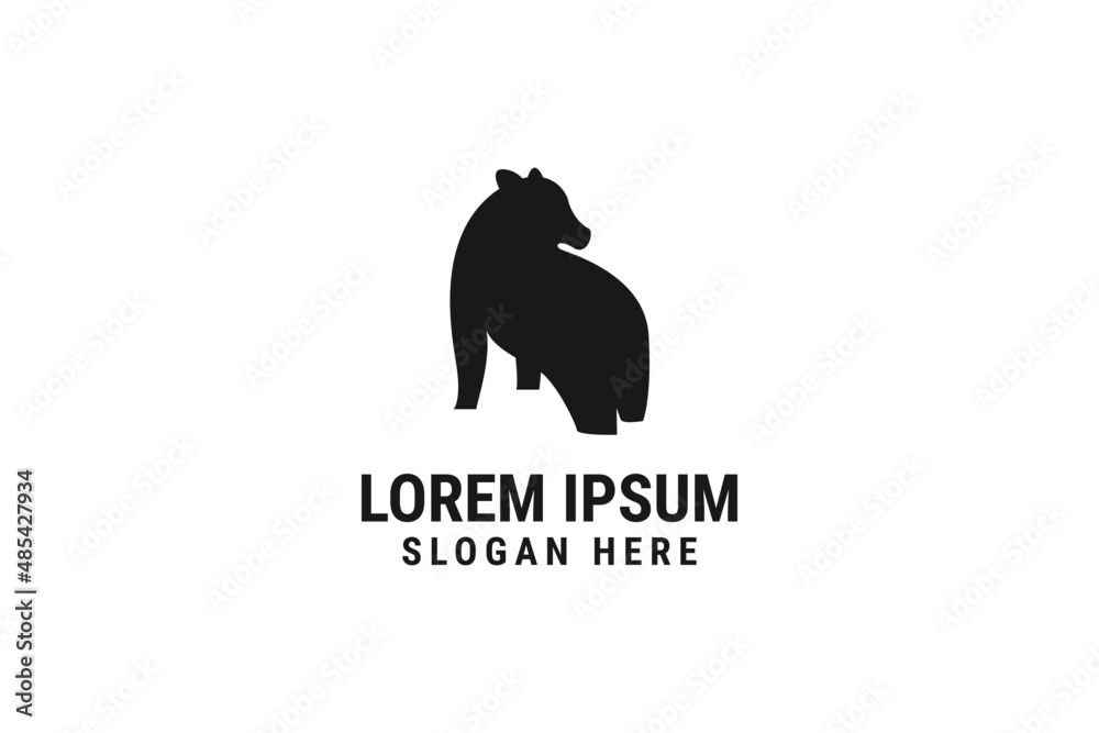 Obraz premium Bear Logo Vector Design Illustration Vintage Template