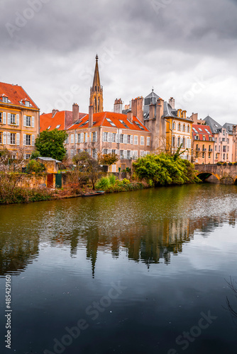 Cityscape view from the beautiful city of Metz in France