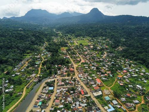 An aerial view of Saint Thomas and Prince, Africa photo