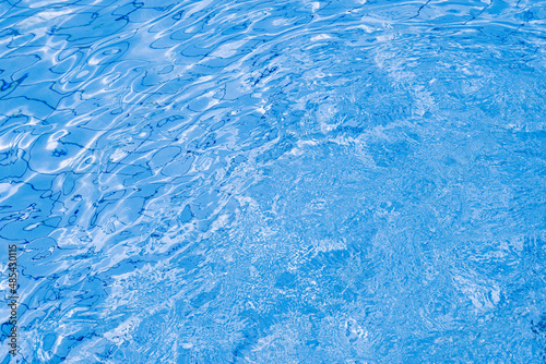 Pool texture. Summer sea abstract pattern. Blue wave surface or pool water background.