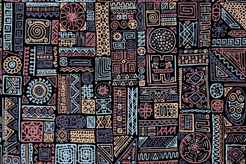 Traditional african vector seamless pattern design