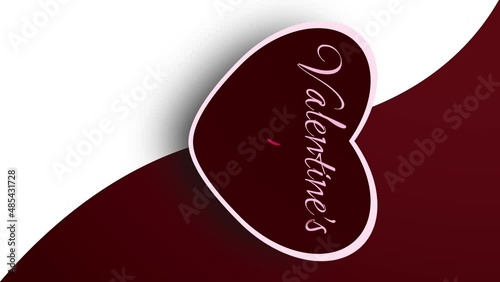 Animated Valentine's Day lettering (vertical video for social networks)