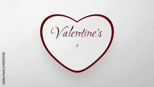 Valentine's Day animated inscription