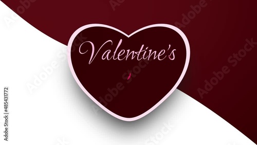Valentine's Day animated inscription