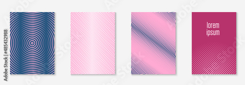 Abstract shapes cover and template with line geometric elements.