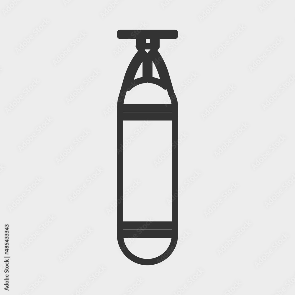 Punching bag vector icon illustration sign Punching bag vector icon illustration sign