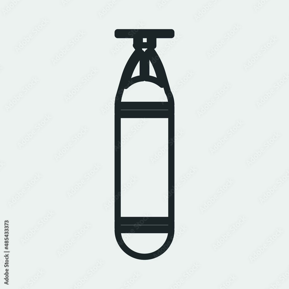 Punching bag vector icon illustration sign Punching bag vector icon illustration sign