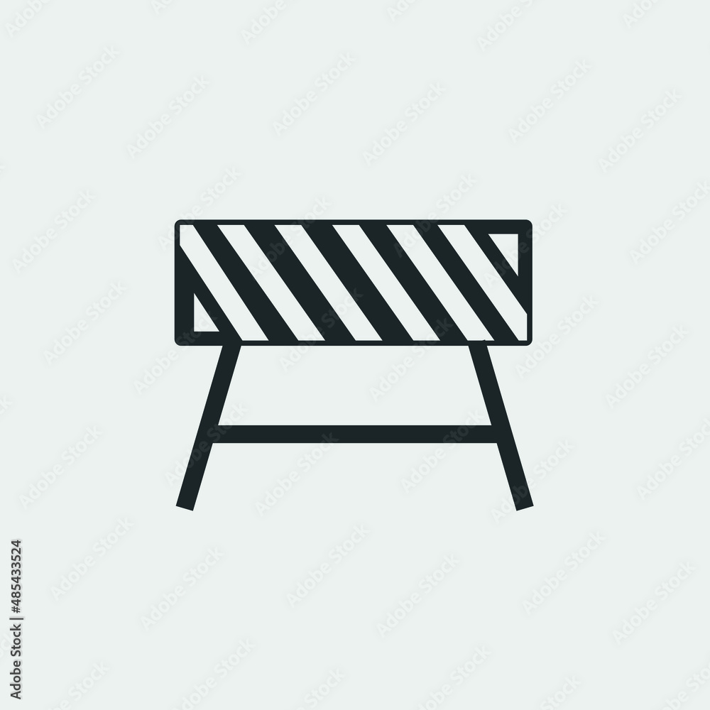 Road barrier vector icon illustration sign 