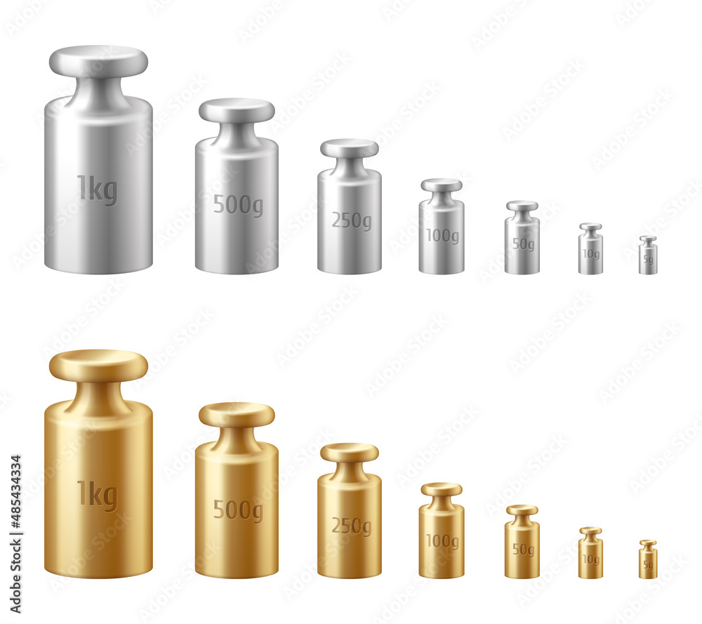 Εκτύπωση καμβά Calibration weights realistic isolated set