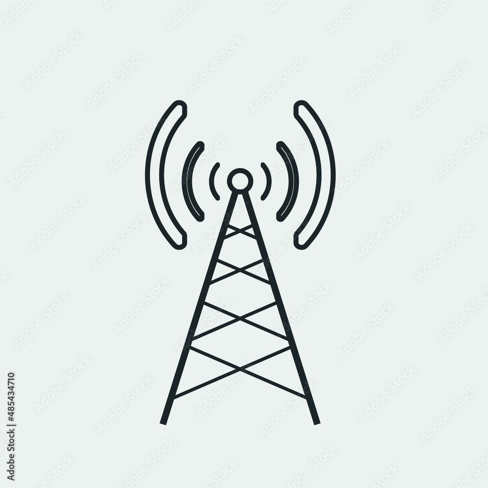 Antenna vector icon illustration sign Antenna vector icon illustration sign