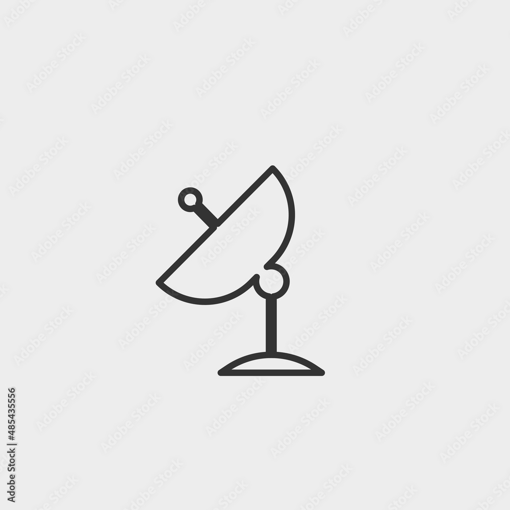 Satellite vector icon illustration sign Satellite vector icon illustration sign