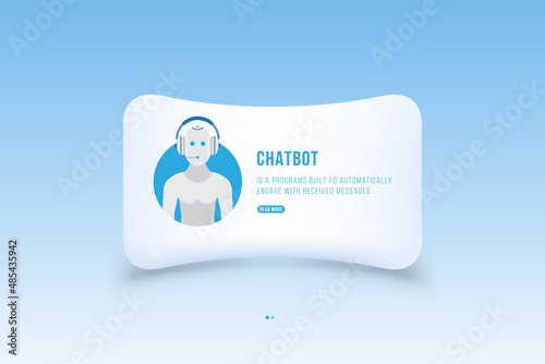 Chat bot icon for social networking. Flat vector illustration EPS 10