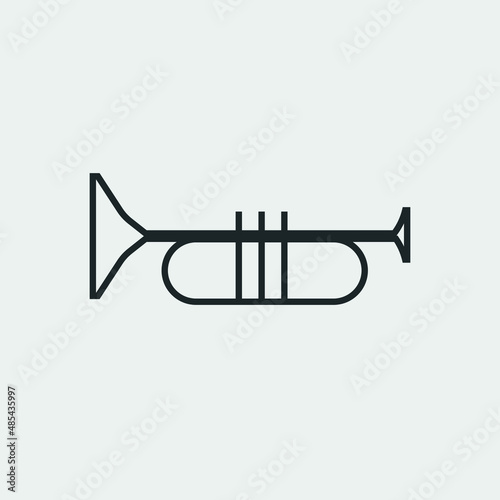 Trumpet vector icon illustration sign 