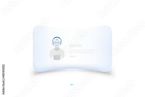 Chat bot icon for social networking. Flat vector illustration EPS 10