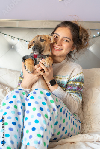 woman with dog