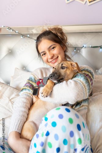 pet - girl with his dog