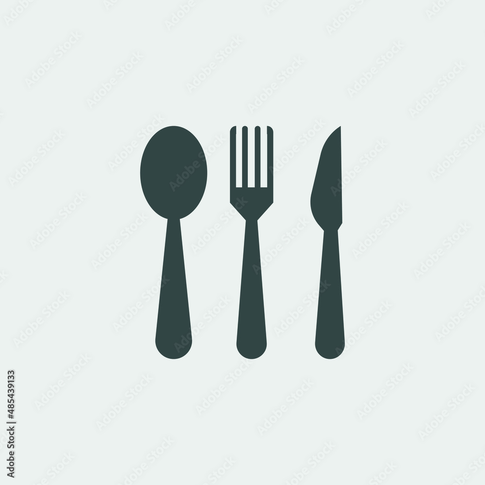 fork and spoon vector icon illustration sign fork and spoon vector icon illustration sign