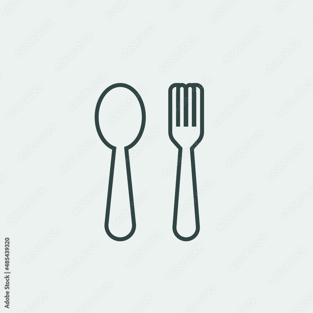 fork and spoon vector icon illustration sign fork and spoon vector icon illustration sign