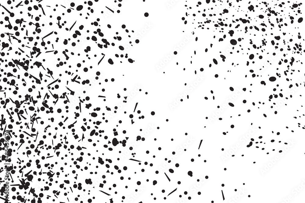 Confetti on isolated white background. Geometric texture with glitters. Image for banners, posters and flyers. Greeting cards. Black and white illustration Confetti on isolated white background. Geometric texture with glitters. Image for banners, posters and flyers. Greeting cards. Black and white illustration