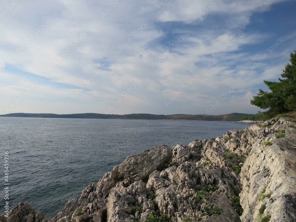 Island Krk in croatia. View from the beach