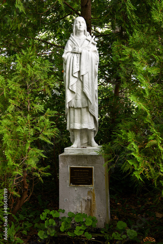 Statue of Saint Kateri Tekakwitha on the grounds of the Franciscan Monastery, Kennebunk, Maine photo