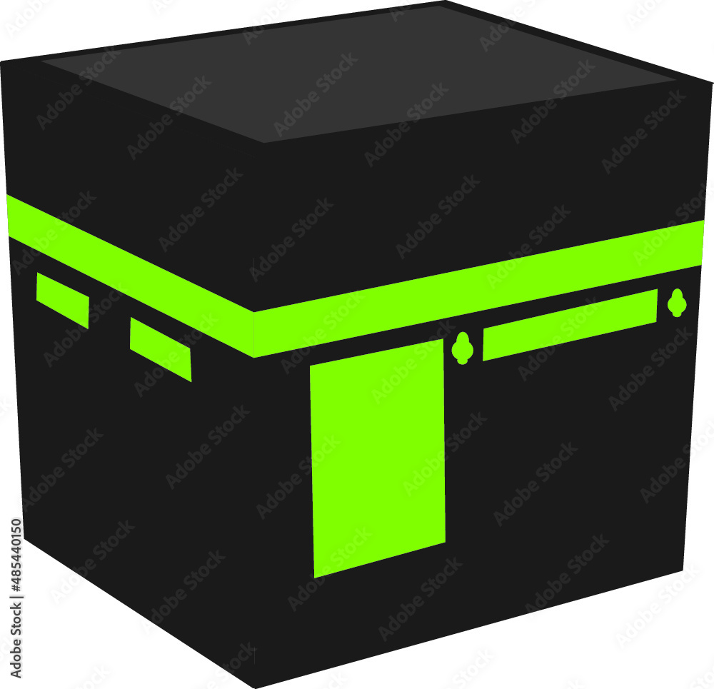 Islamic vector design kaaba in Mecca icon for Hajj and Ramadan or Eid. Vector illustration