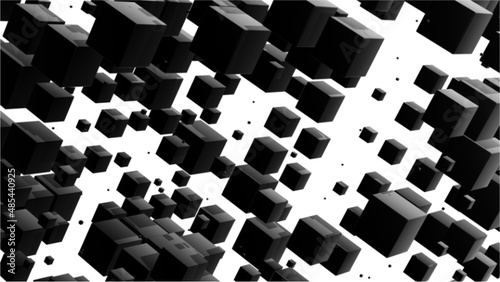 3D Würfel 2022 büro hintergrund KI Matrix Architecture