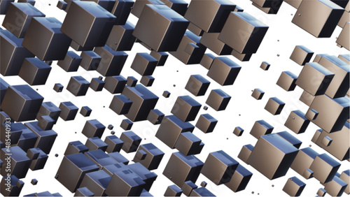 4K 3D Abstrakt Hintergrund KI Würfel